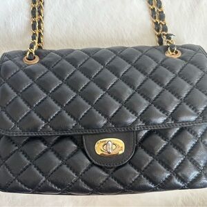 Elegant Handmade Classic Flap Quilted Leather Bag